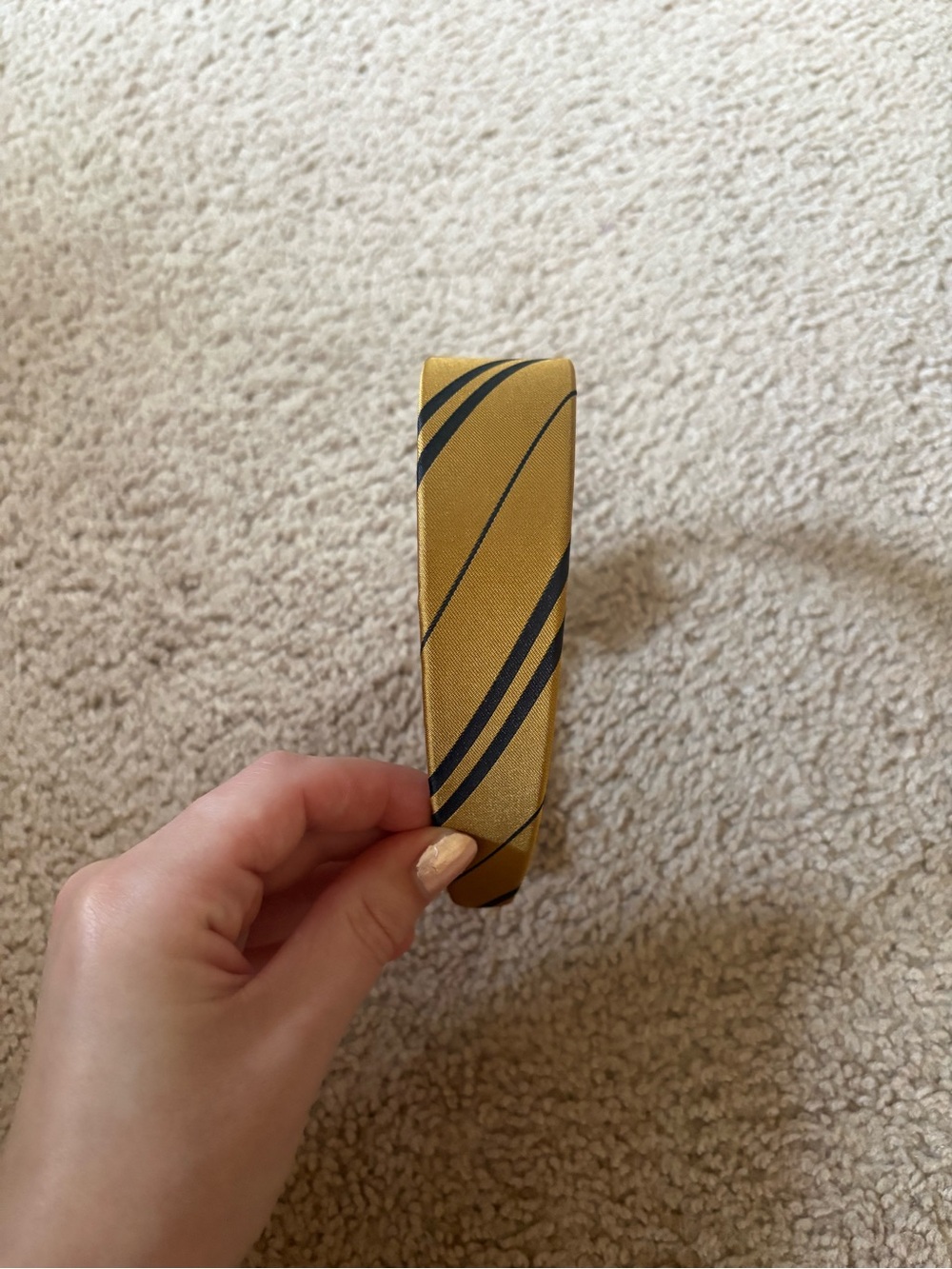 Mustard Yellow Striped Hairband - Chic Women's Hair Accessory